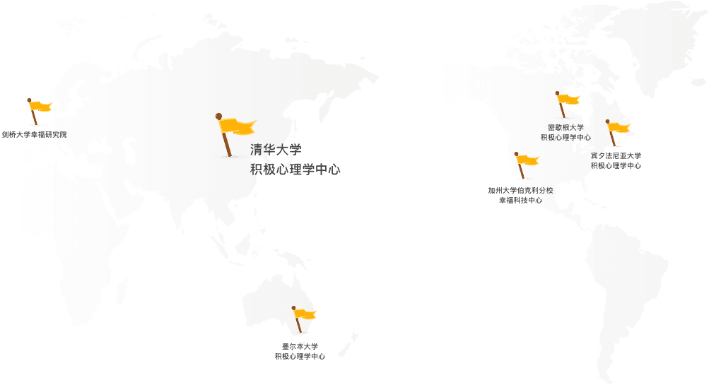 现在全世界一共有六个积极心理学中心